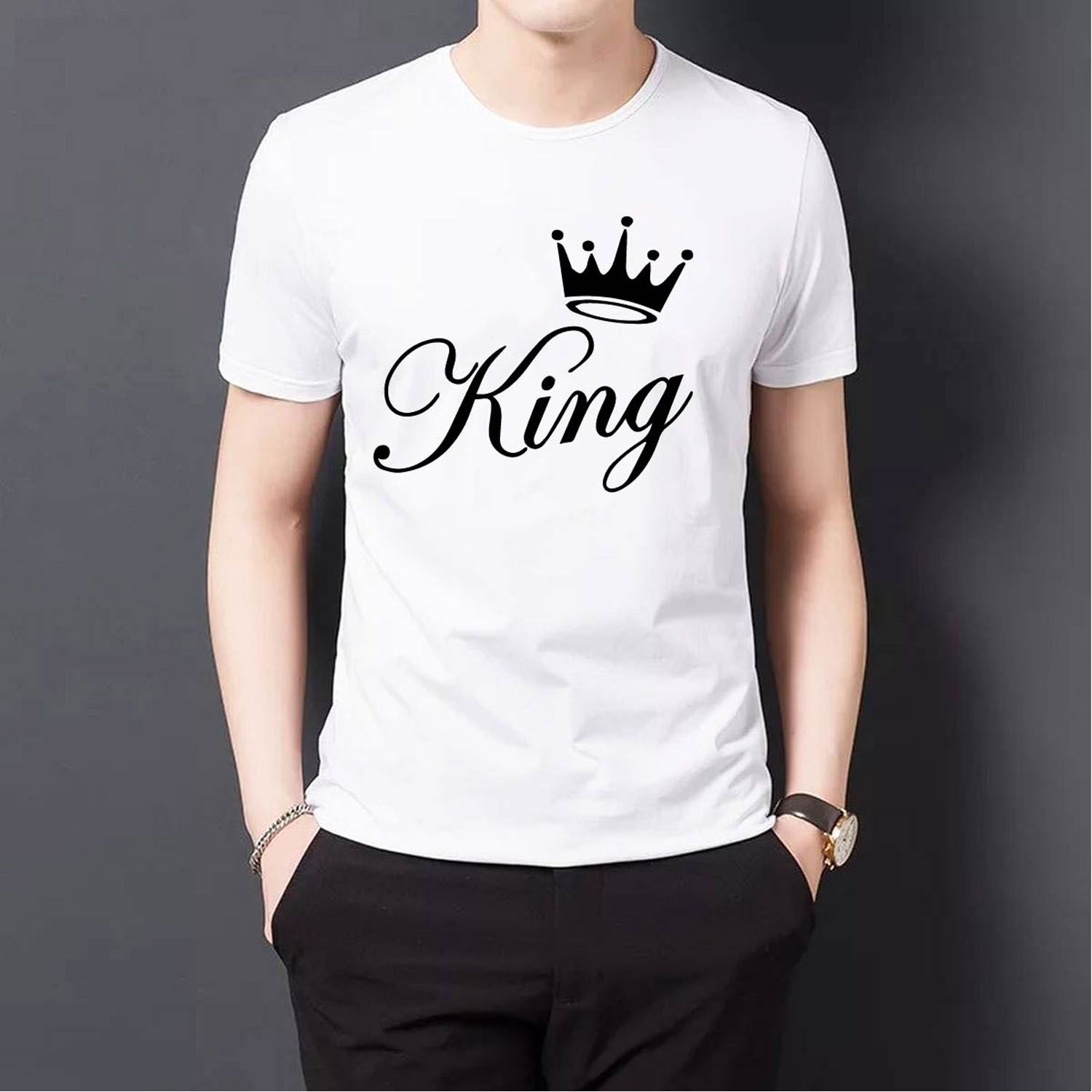King Casual Half Sleeve T-Shirt For Men's - T Shirt For Man - T Shirt