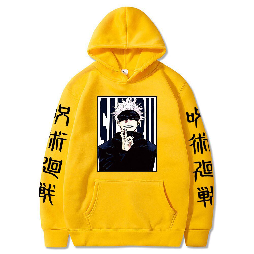 Japanese Anime Hoodies Jujutsu Kaisen Satoru Gojo Graphic Hoodie Anime Streetwear Harajuku Sweatshirts Male Tops