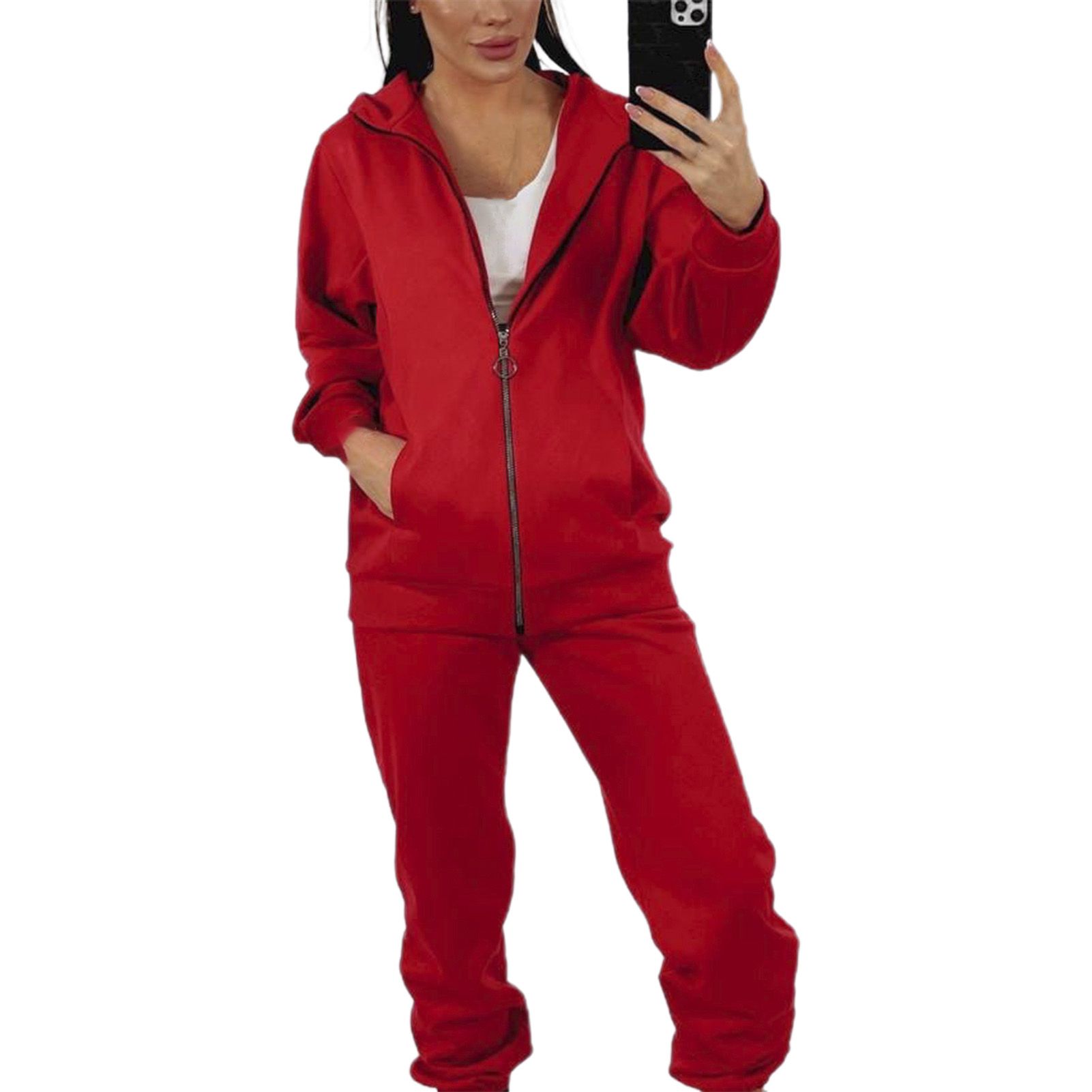 Sports Suit Zipper Closure Pencil Fill Zip Women Sports Trksuit