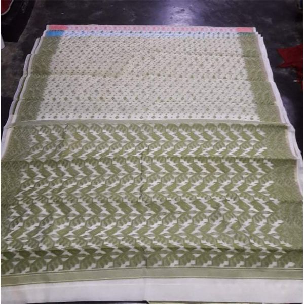 Multicolor Halfsilk  Jamdani Saree For Women