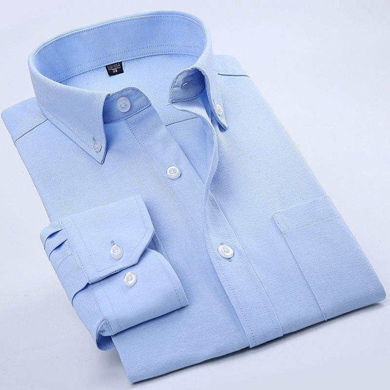 Good Quality 2018 Brand New Cotton Oxford Man Striped Dress Shirt Solid Men Spring Casual Shirts Male Camisa Masculina Top