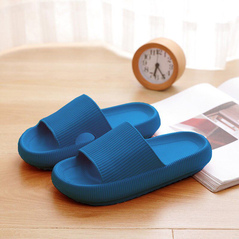 Indoor Bathroom Slippers Women Thick Non-slip Home Anti-slip Deodorant Cloud Slides Men Ladys Heighten Soft Slides Sandals Shoes