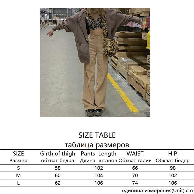 Rapcopter Brown Corduroy Pants Women Cargo Pants Retro Trousers Autumn Winter Low Waisted Pant 90S Grunge Fairycore