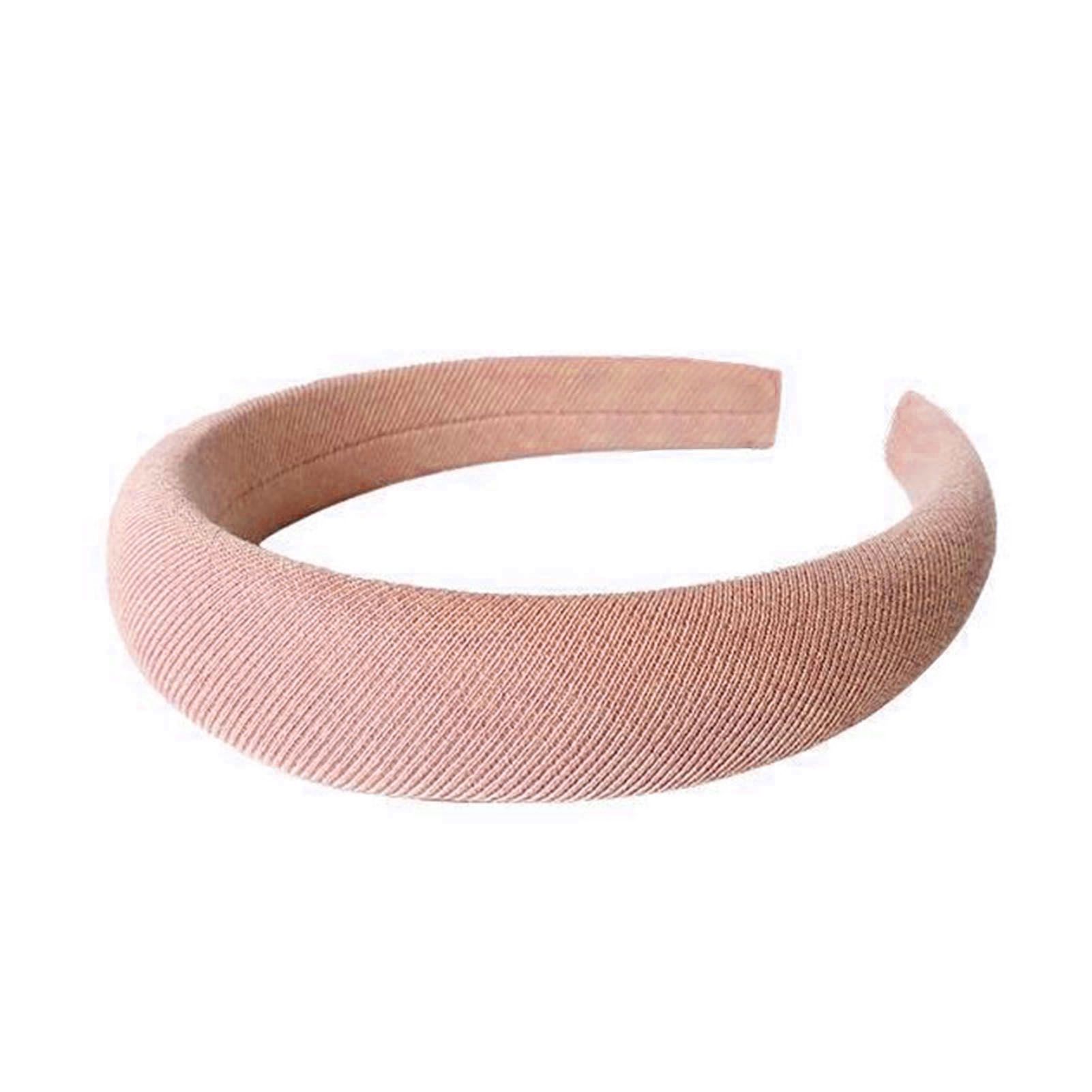 Hairband Ribbed Solid Color Wide Heightened Headbandened