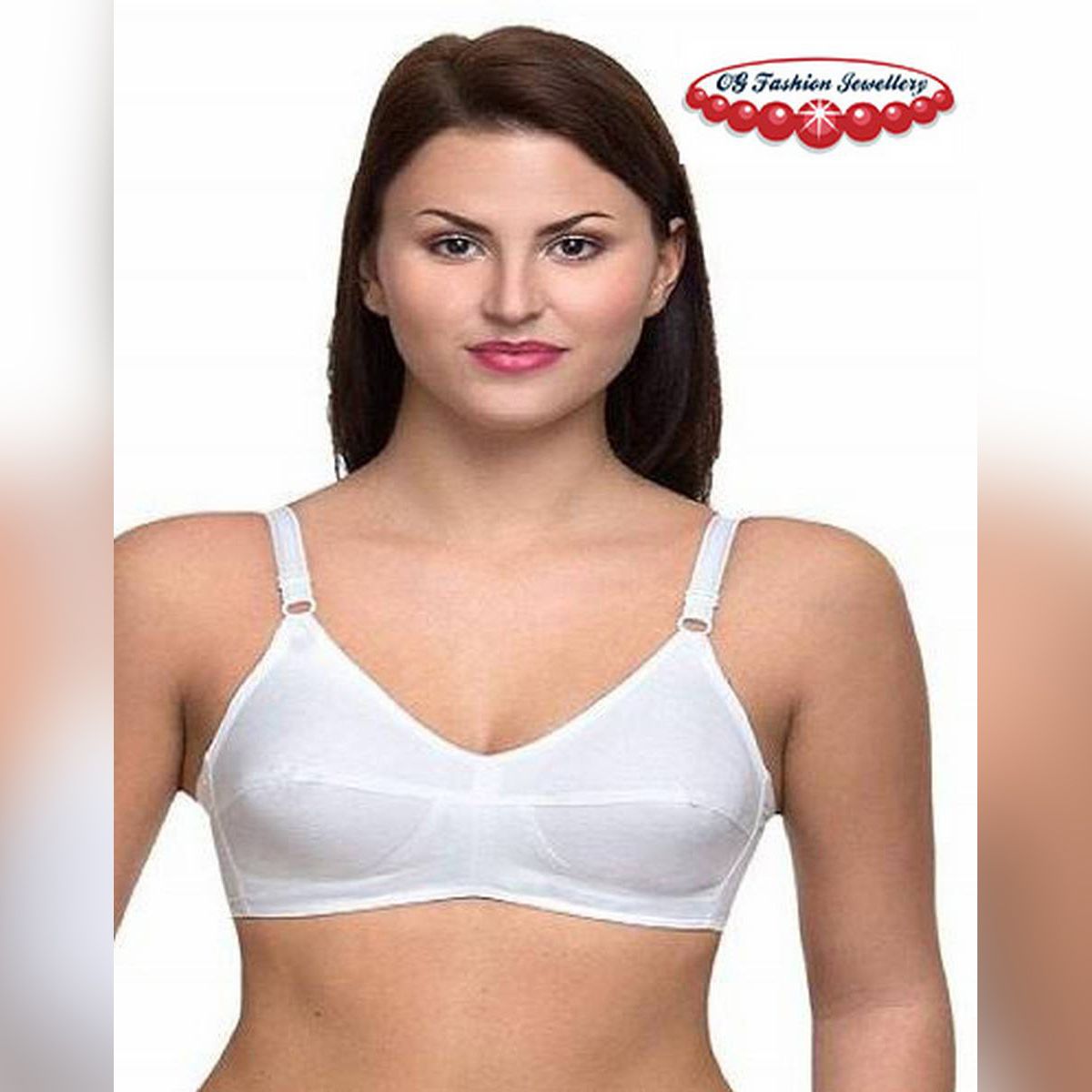 Women's Cotton Bra (White)