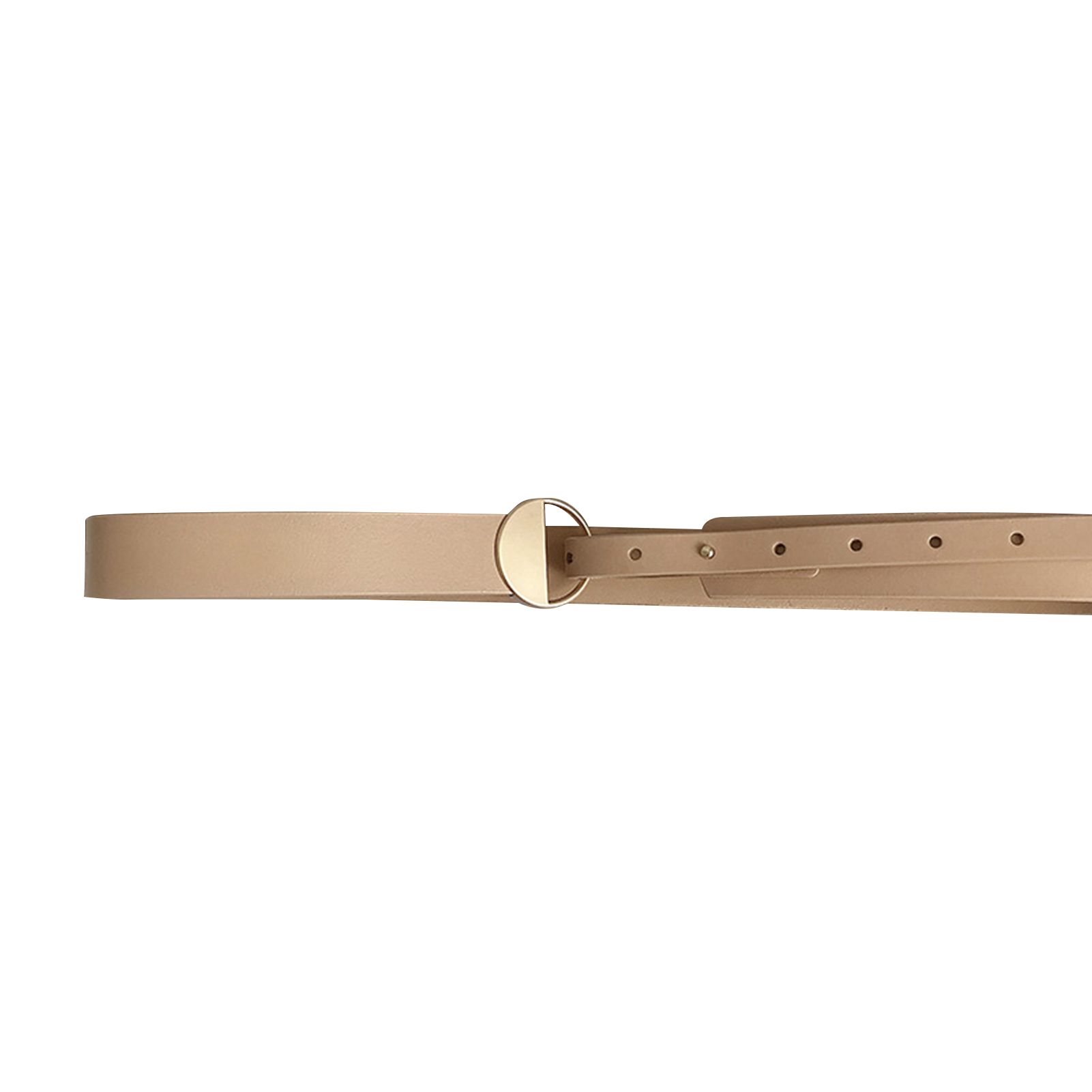 Waistband Elliptical Tail Wear-resistant Simple Women Faux Leather Alloy Buckle Waist Belt for Party