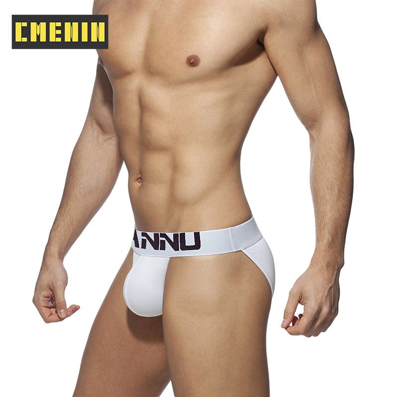 CMENIN Beathable   Bamboo ADANNU 1Pcs Cotton Stripe Breathable Underwear Men Jockstrap Popular Briefs Mens Underpants New AD214