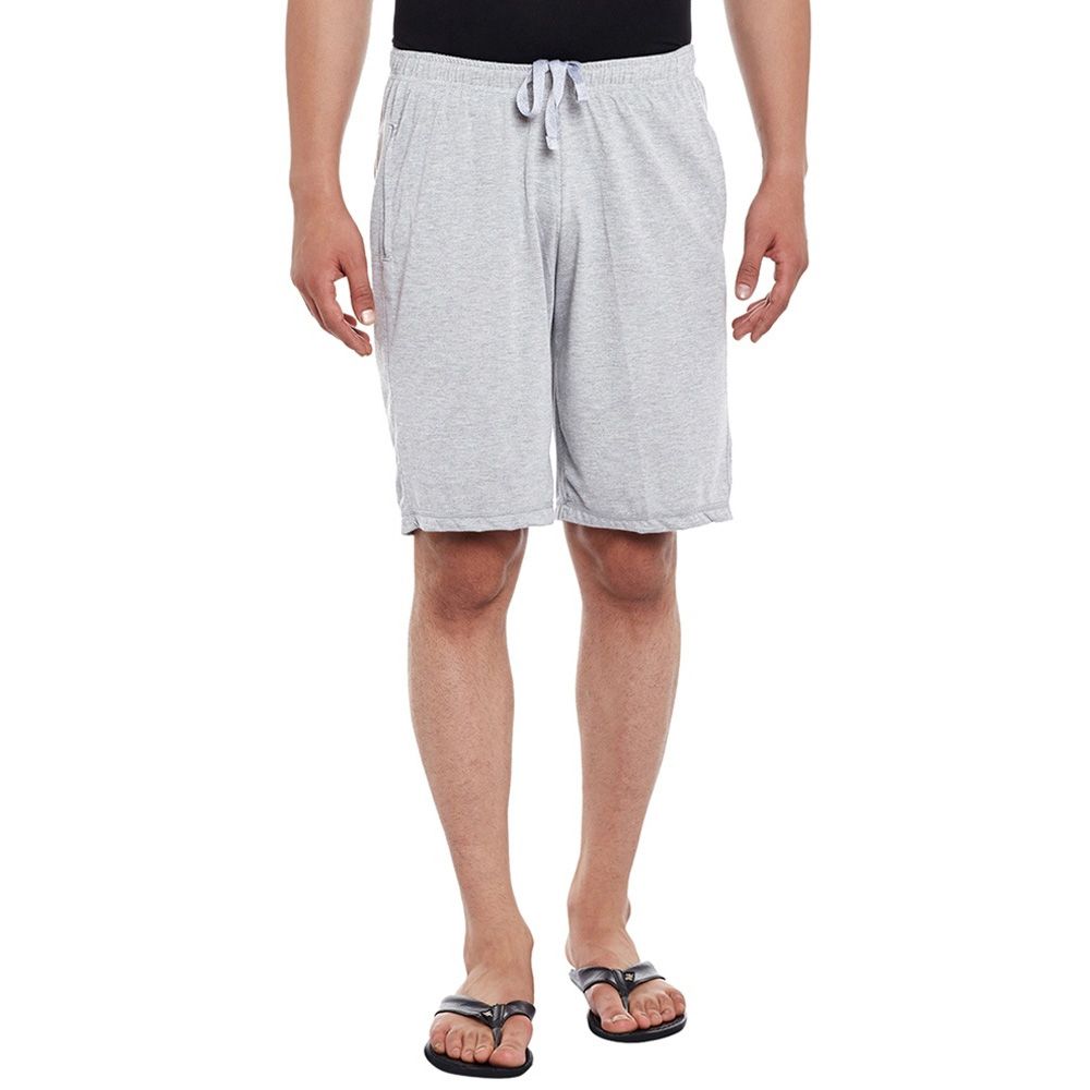 Black Color Cotton Shorts For Men