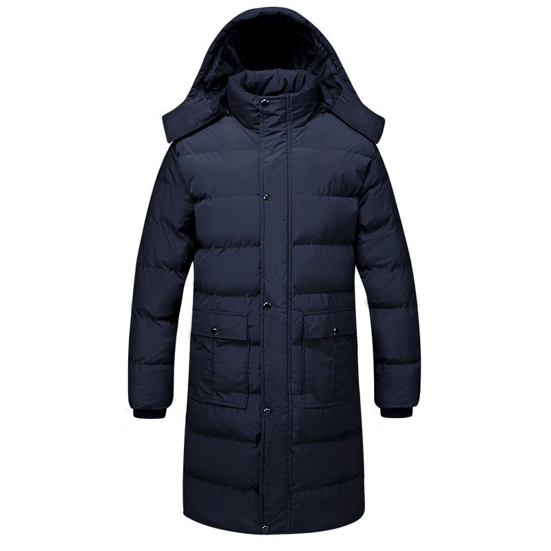 Men Parkas Autumn Winter Long Parka Jacket Men Overcoat Cotton Padded Thicken Hooded Jacket Outwear Warm Hooded Coat