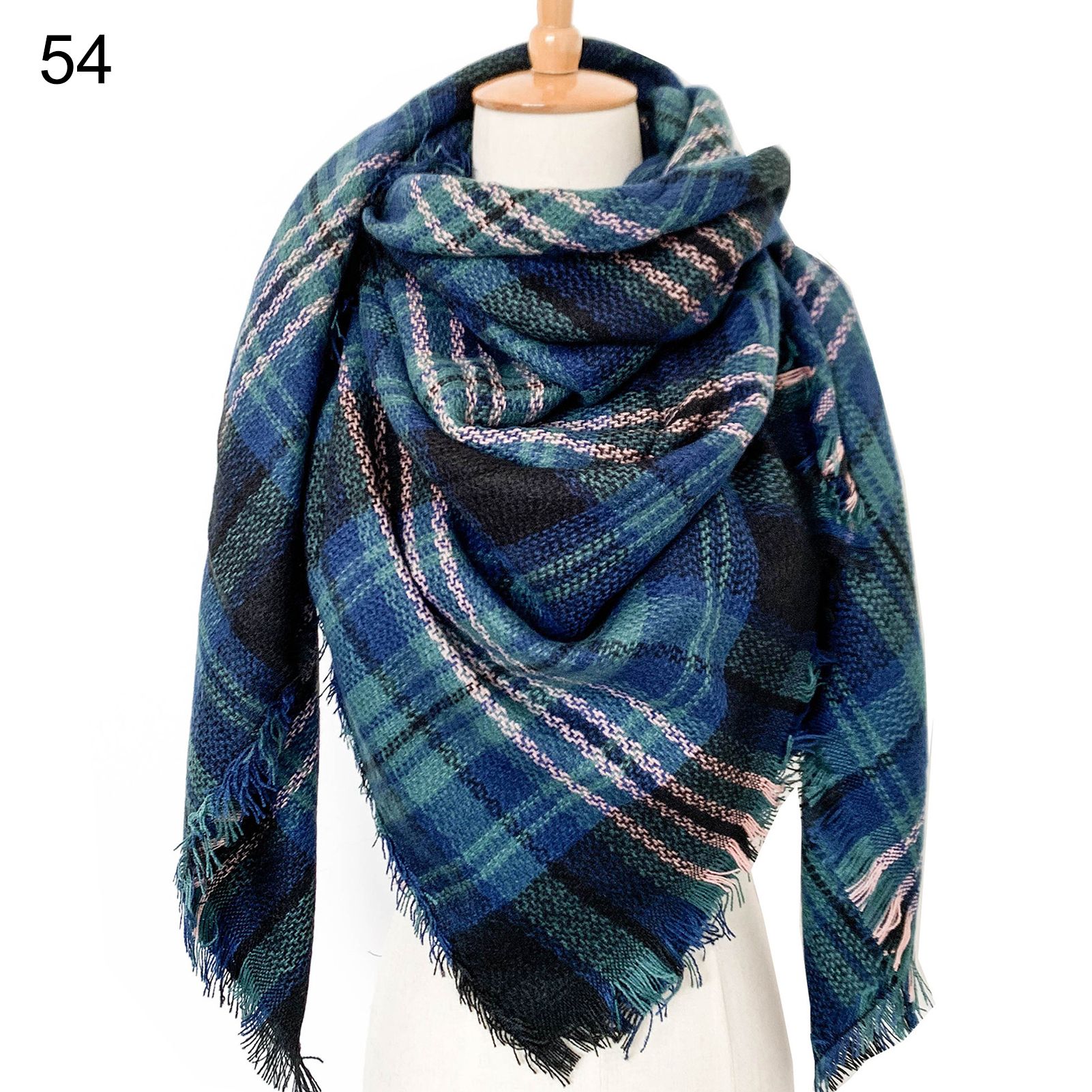 OIMG Women Scarf Tear Resistant Extra Long Patchwork Winter Scarf