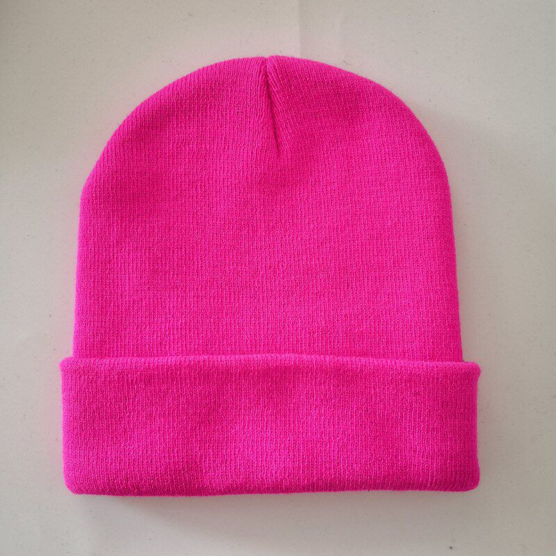 Solid Unisex Warm Knitted Cap Beanie Wool Blends Soft Autumn Winter Men Women SkullCap Hats Gorro Ski Caps 24 Colors Beanies