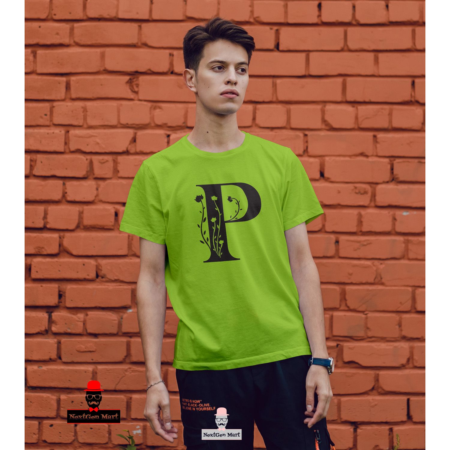First Word of your Favorite Name English Alphabet Tshirt