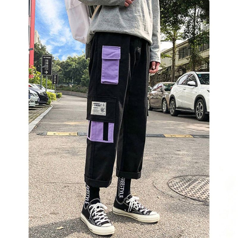 Streetwear Men's Overalls Harem Pants Hop Casual Sports Pants Joggers Men Cargo Pants Trousers Fashion Tactical Pants Men
