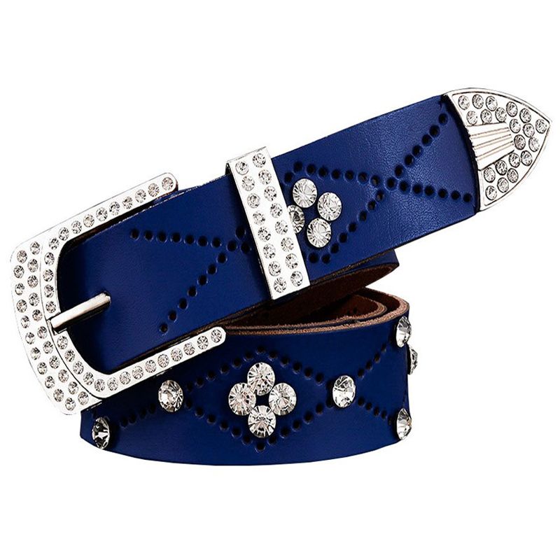 designer cow skin for women leather men belts luxury rhinestone unisex waist girdle for jeans Width 3.3 cm