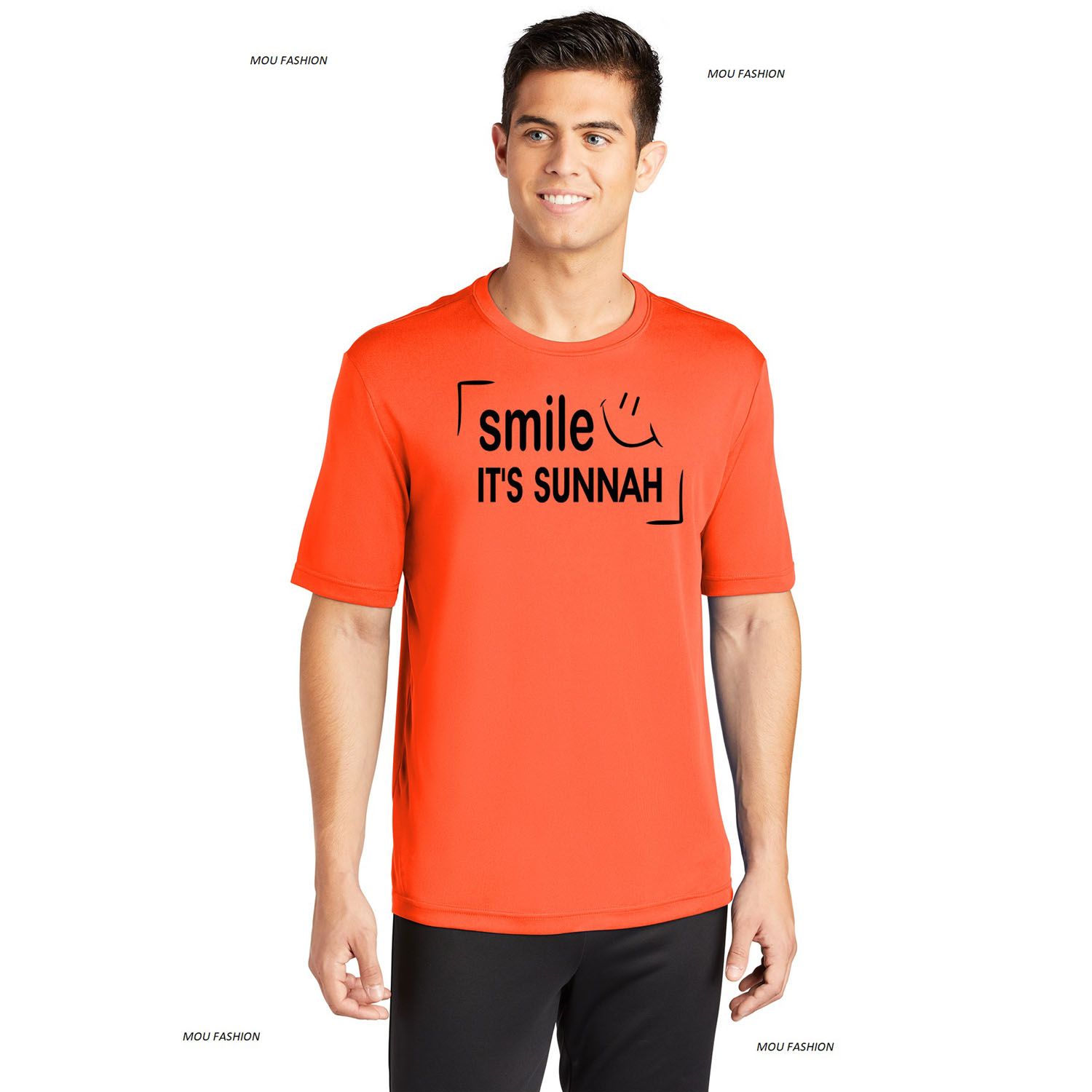 Smile is Sunnah Slim fit Half sleeve t-shirt.