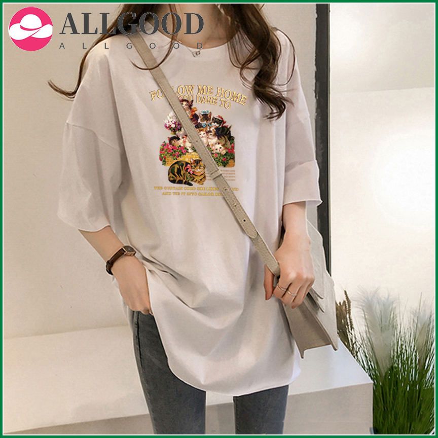 Spring Fashion Korean Style Loose T-shirts for Women Tops and Tees Half Sleeve
