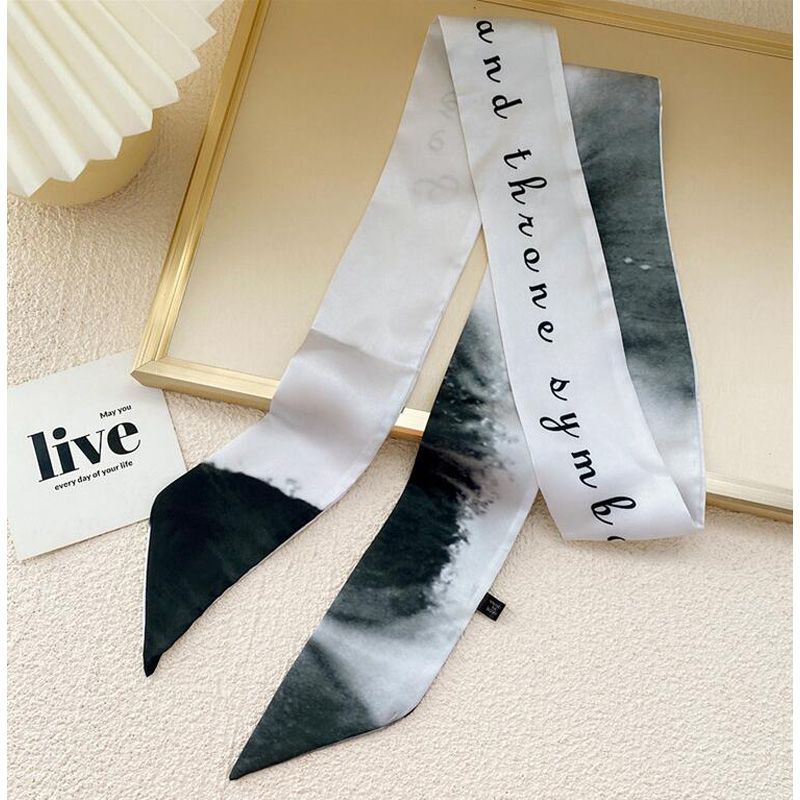 Tropic Affair Luxury Brand Scarf Women Silk Scarf Bag Skinny Scarves Design Wrist Towel Foulard Headband For Ladies SJ328
