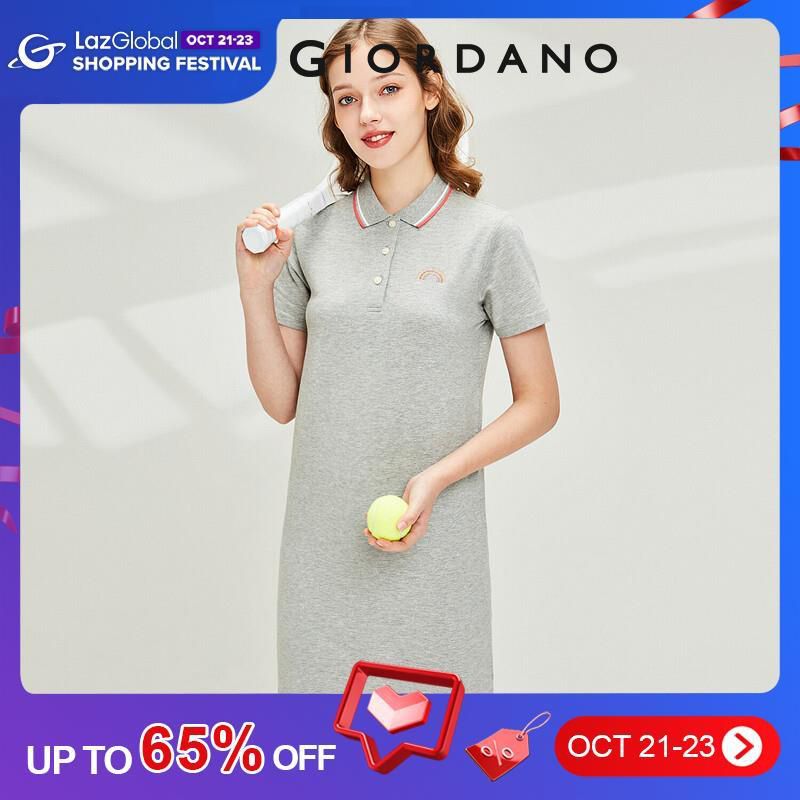 Women Dresses Stretchy Slim Short Sleeves Polo Dresses Contrast Collar Embroidery Polo Dresses  13460201