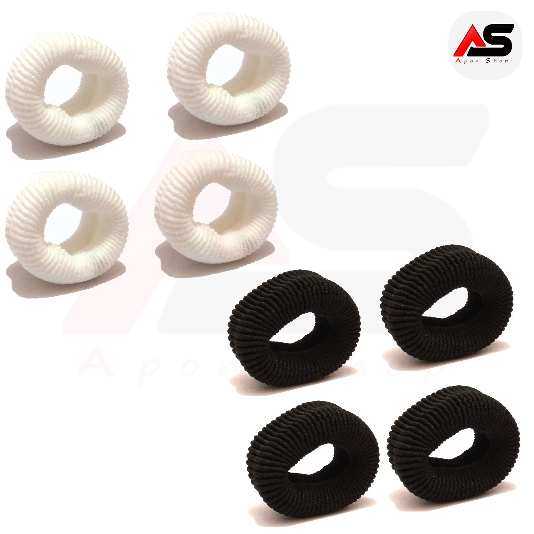 Big Size Woolen Hair band For women - 8 pcs (Black & White)