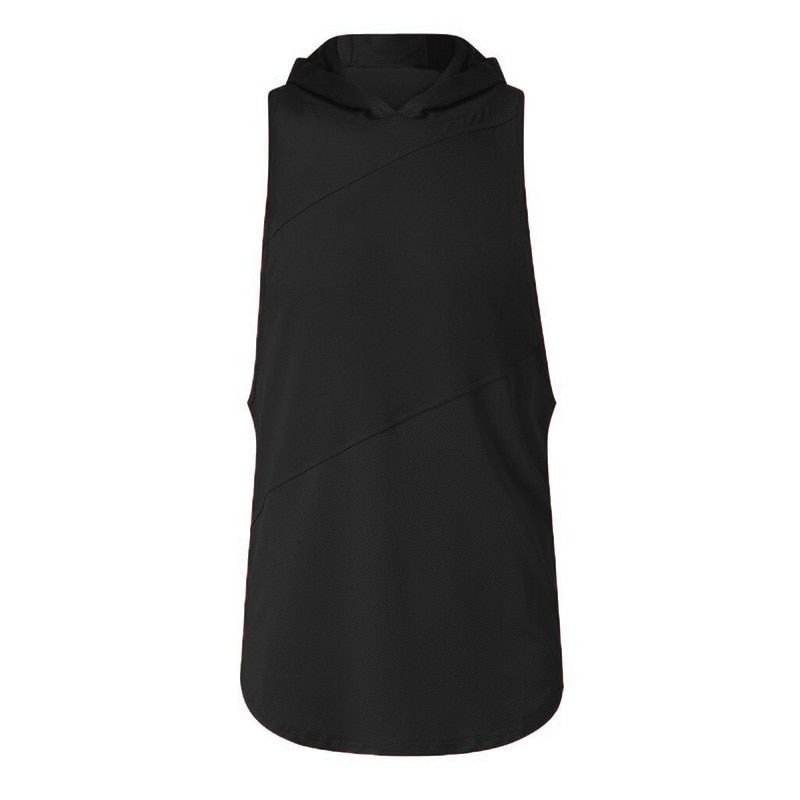 Brand Clothing Bodybuilding Muscle Guys Fitness Mens Gym Hooded TaTop Vest Stringer Srtswear Cotton Sleeveless Shirt Hoodie