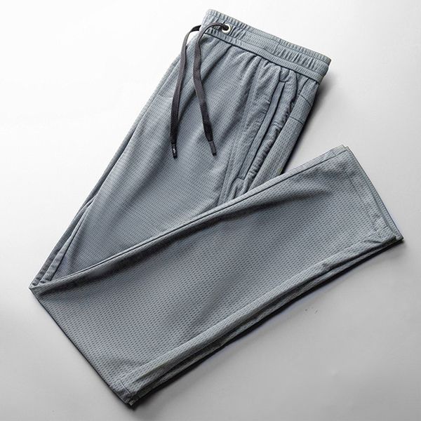 Men'S Summer Casual Pants Fitness Pants Sports Pants Quick-Drying Breathable Ice Silk Pants Straight Pants Thin Section