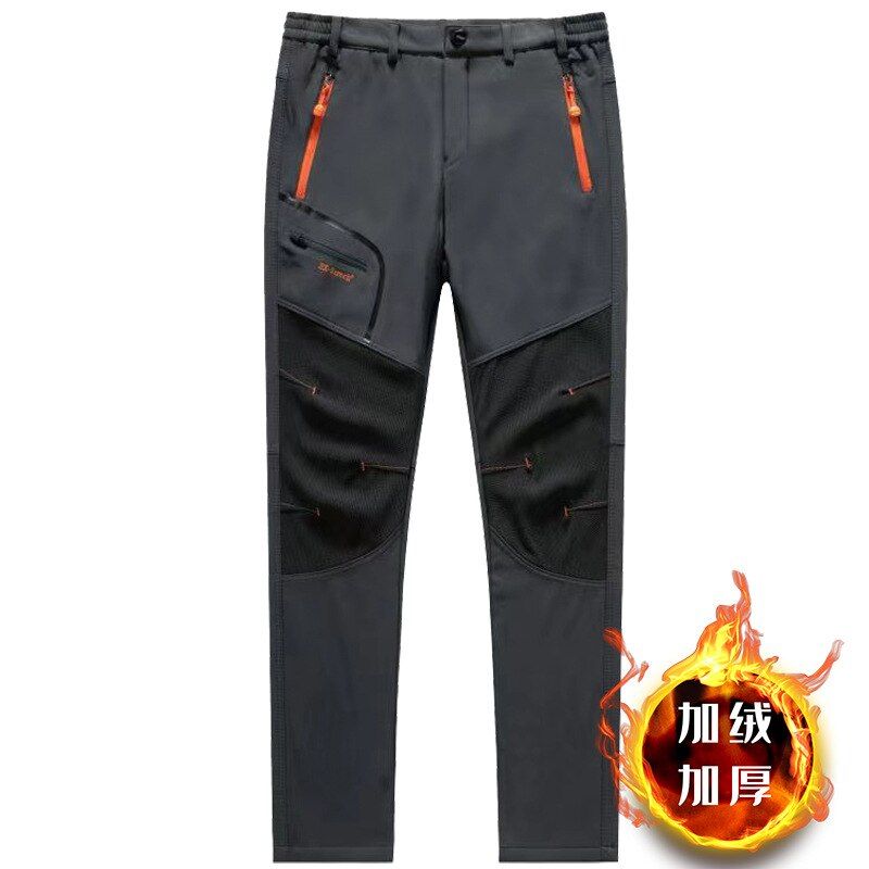 Men Winter Outdoor Pants Casual Trekking Hiking Windproof Fall Mens Trousers Warm Plus Size Camping Climb Run Male Pants