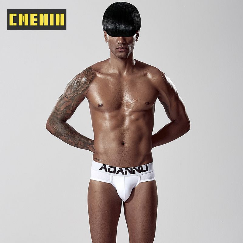 CMENIN 1pcs ADANNU Sport Cotton Underwear Men Jockstrap Briefs U Convex Men Underpants Male Panties Patchwork Mens Innerwear AD127
