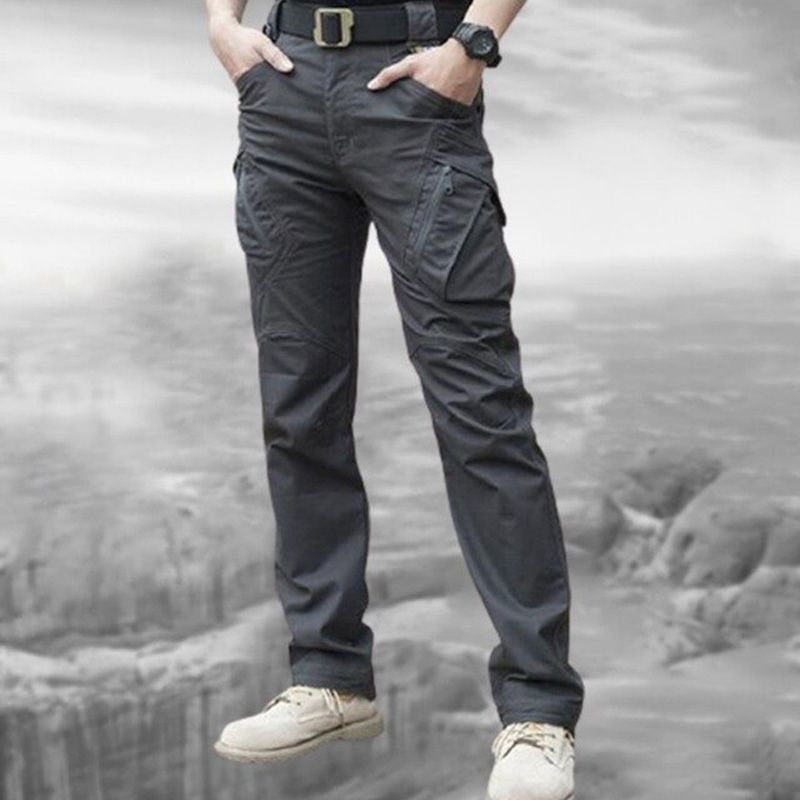 Casual Cargo Pants Summer Outdoor Loose  Trousers Men Manyckets Waterproof Wear Resistant Tactical Pants