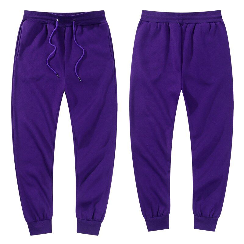 Joggers Men Pants Sweatpants Black Winter Fleece Trousers Streetwear Women Fashion Clothing Brown Brand Loose Red Grey 3XL