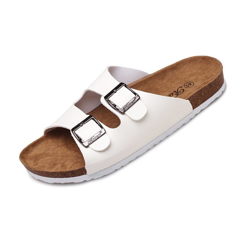 Men & Women Cork Sandals Fashion 2022 Casual Summer Slides Beach Gladiator Buckle Two Straps Shoe Flat Slippers Dropshipping