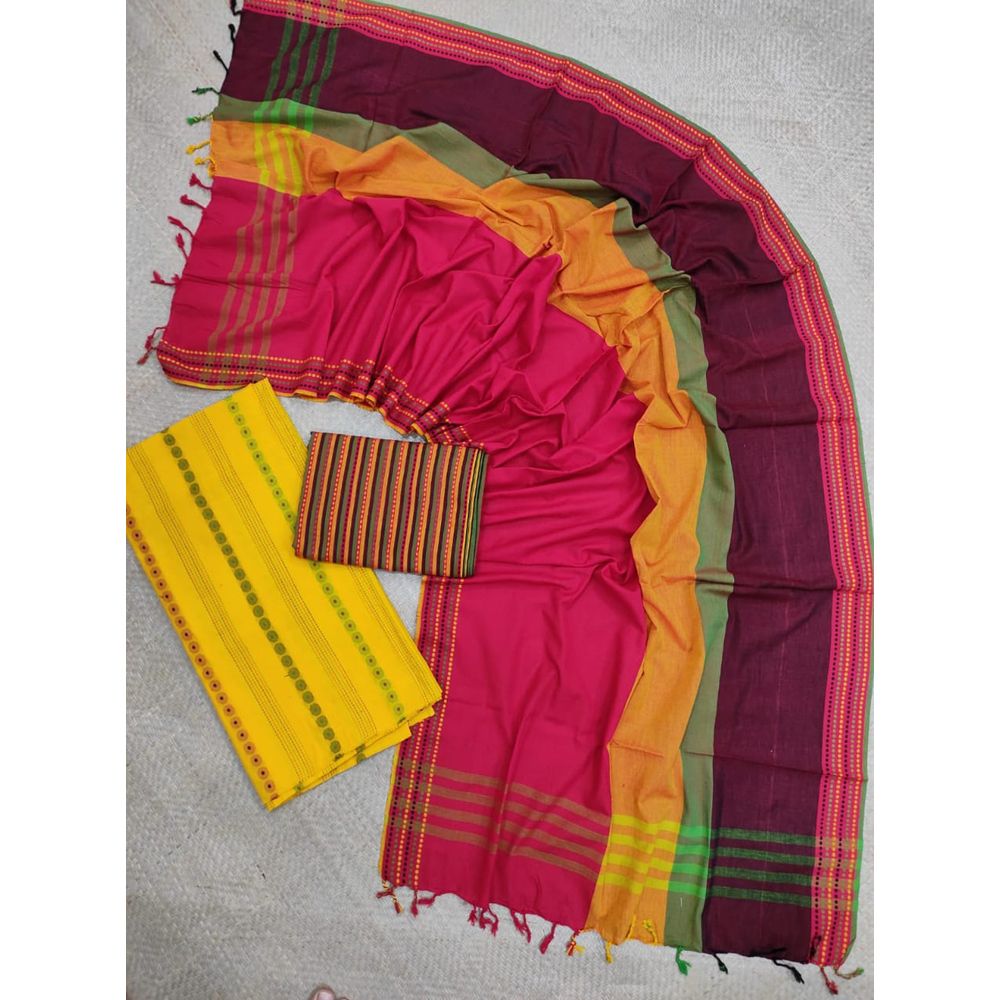 Exclusive monipuri lilen tater three pice(3pice) for women