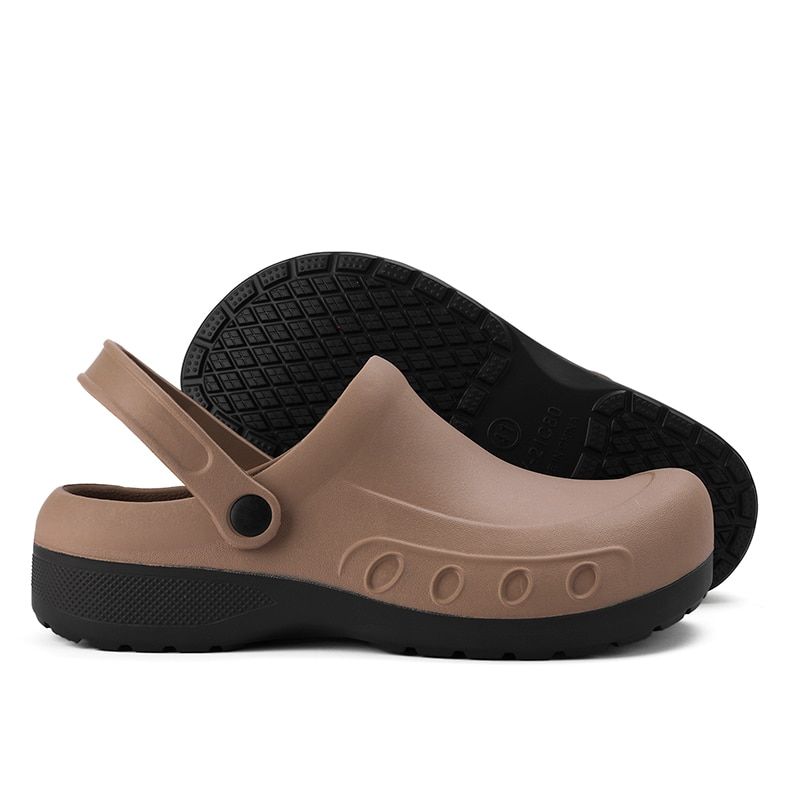 Men Chef Clogs Men Kitchen Shoes EVA Injection Shoes Anti-slip Outsole Comfortable Garden Clogs Waterproof Sandal Big Size 39-49