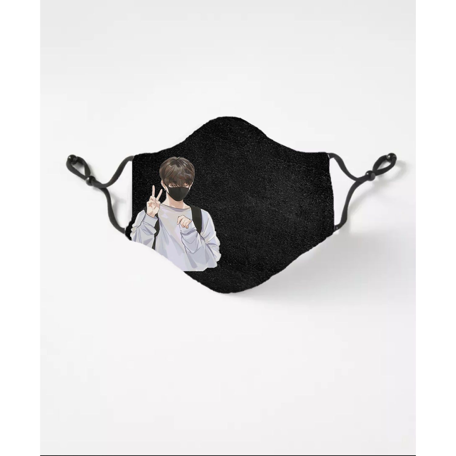 Bts Three Layer Face Maks For Men And Women  Free Size With Adjustable Stylish Ear Loop And Digital Female Gaming Male Flower Red Black White Colorful Formal And Casual Face Maks - Mask
