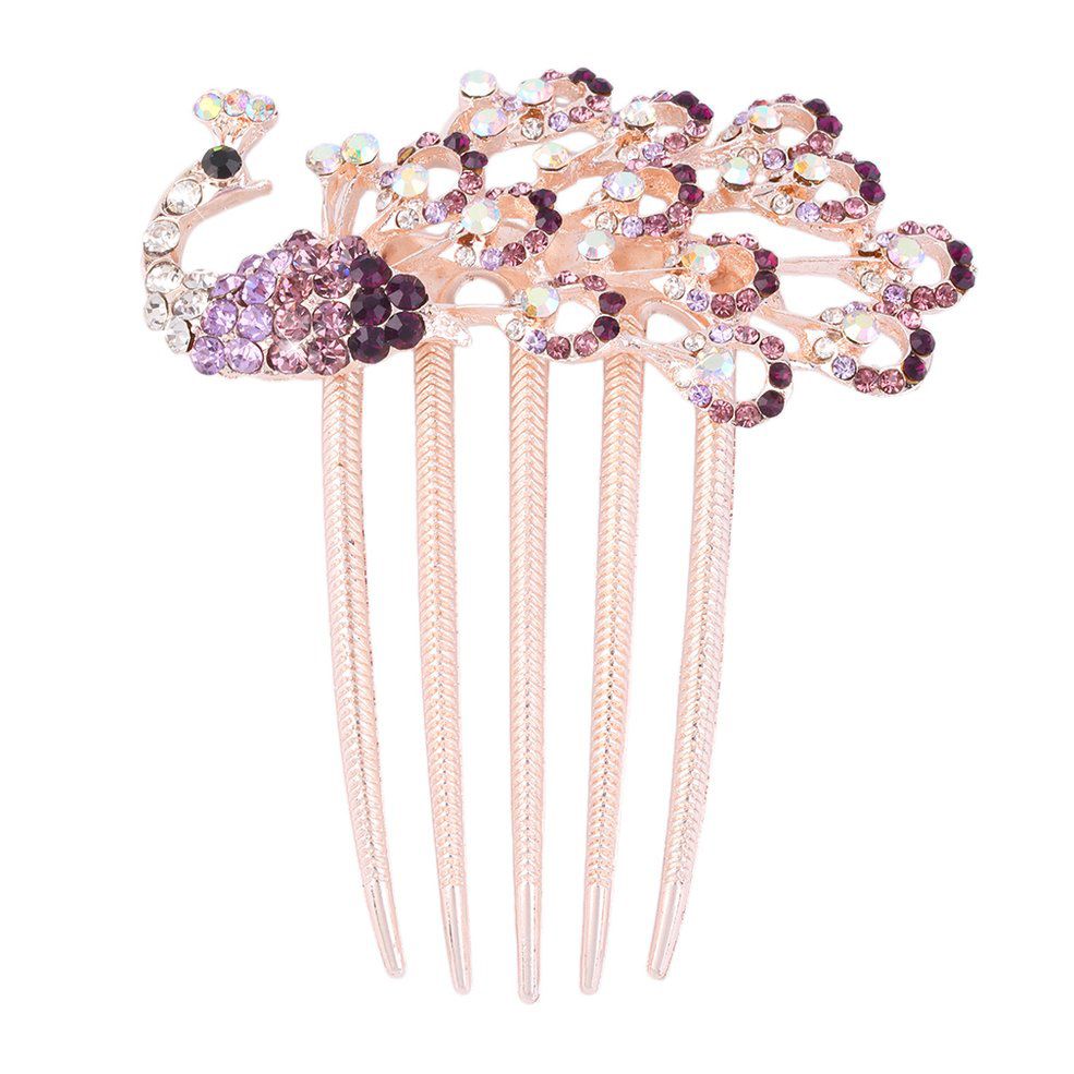 Peacock Hair Pins Comb Bridal Wedding Accessories Rhinestone Crystals New
