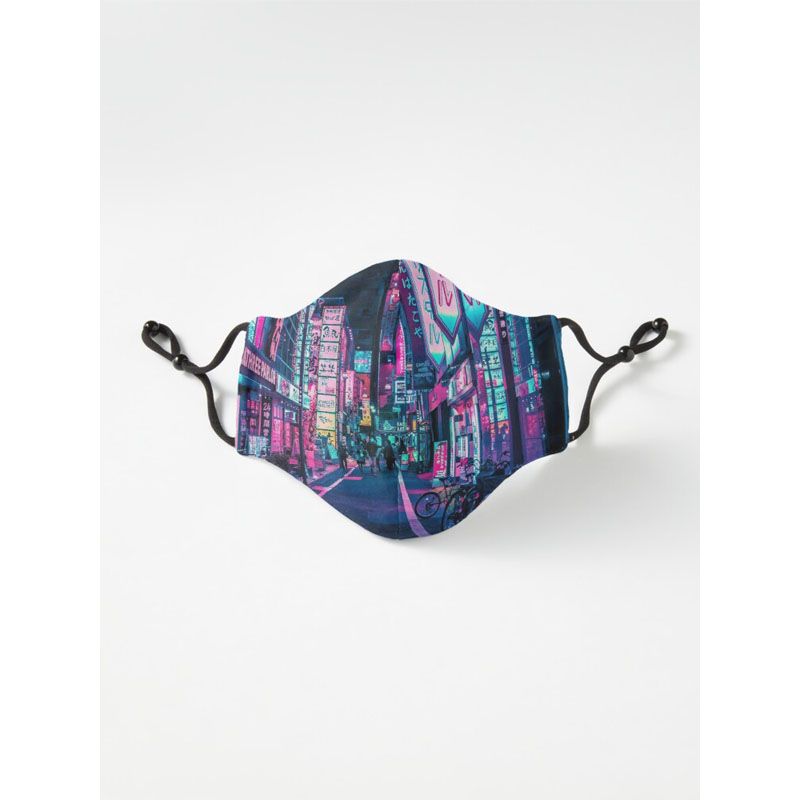 Tokyo A Neon Wonderland Anime Series Neon City   Six Layer Face Mask Tiktok Mask For Men And Women Gaming Mask With Adjustable Ear Loop And Digital Print Face Mask Graphics Print Anime Mask