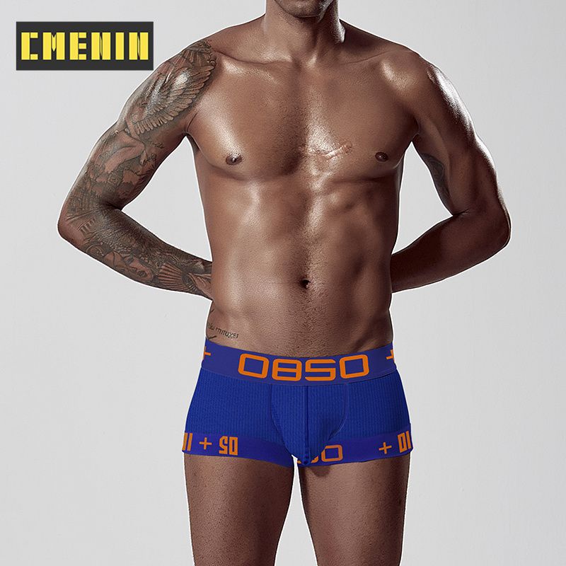 CMENIN 1pcs BS (1 Pieces) Ins Style Nylon Men Underwear Boxer Trunks Breathable Mens Boxershorts Underpants Boxers Patchwork Panties BS3514