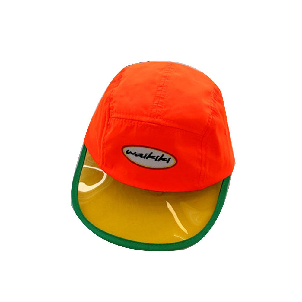 Summer Unisex Kid Letter Embroidery Anti UV Splicing Adjustable Hat Baseball Cap