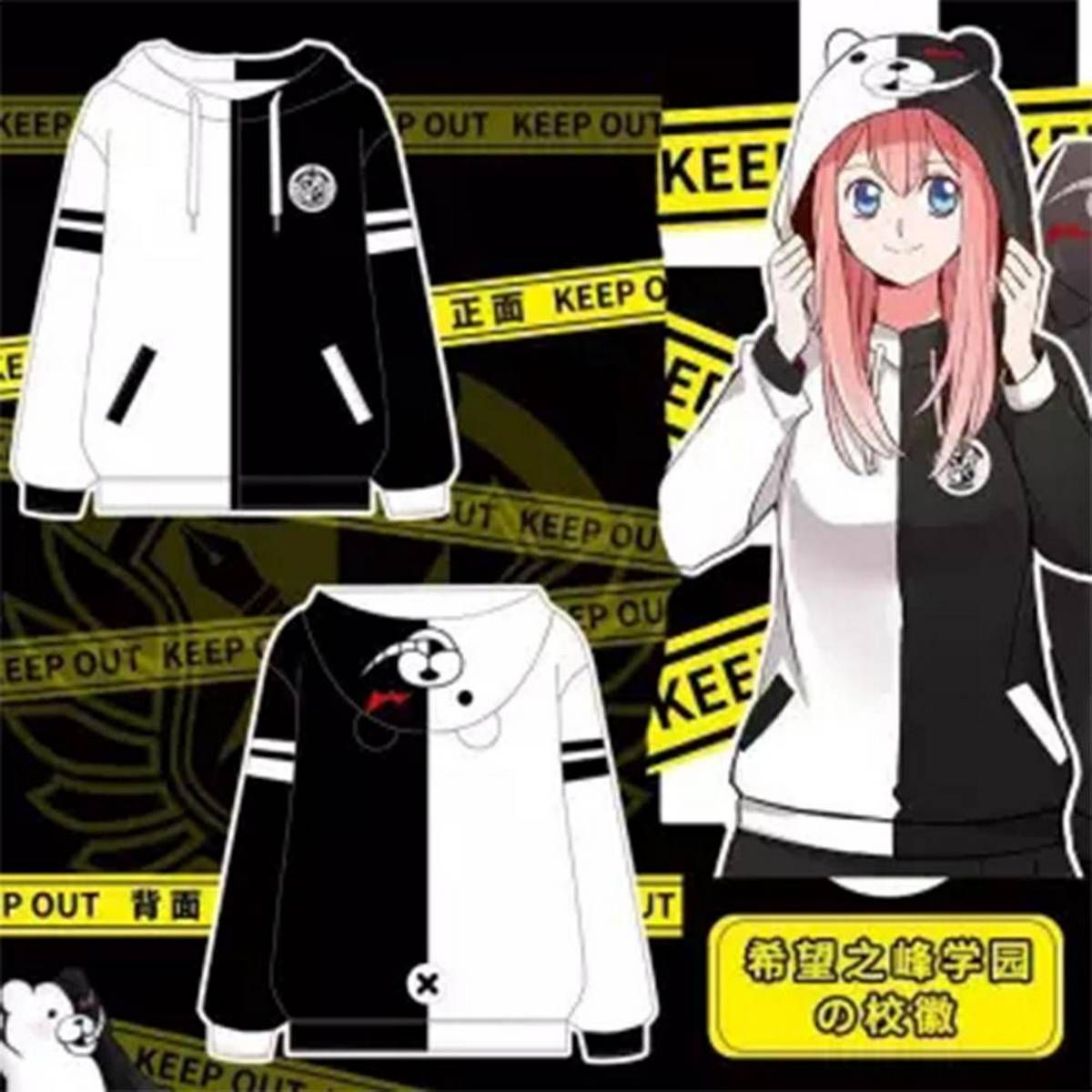 Danganronpa Monokuma Hoodies Cosplay Hoodies Man and Woman