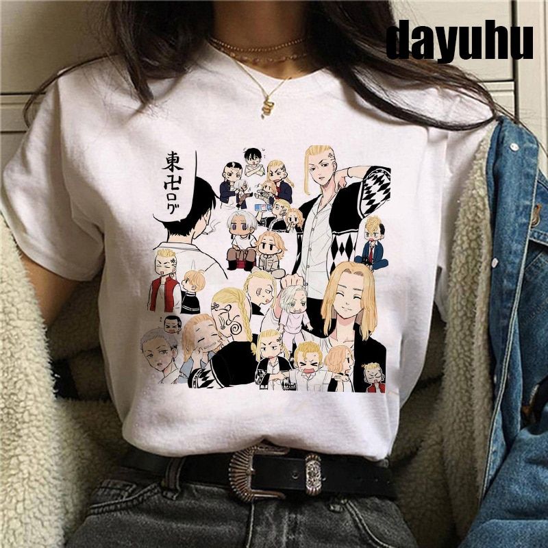 Japanese Anime Tokyo Revengers T Shirt Men Kawaii Harajuku Manga Graphic Tees Anime T-shirt UniSummer Tops Tshirt Male 90s