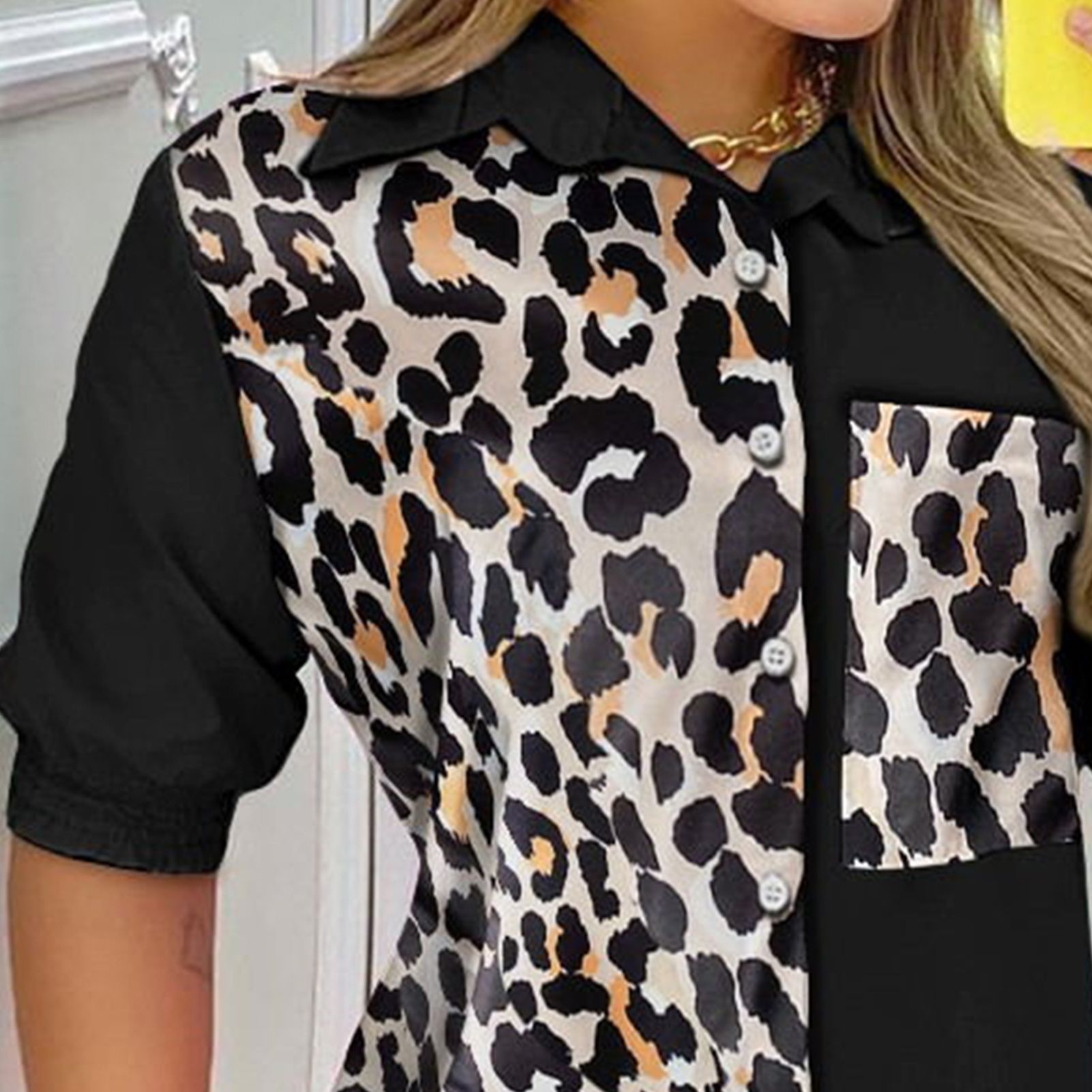 Summer Dress Bright Color Plaid Printing Lady Shirt Dress