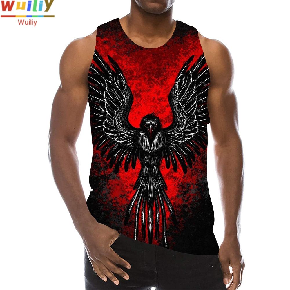 Eagle Graphic TaTop For Men 3D Print Sleeveless Pattern Top  Vest Hawk Painting Tops Hop Top