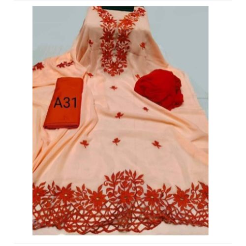 New Three Piece Georgette Embroidery Work Salwar Kameez For Women