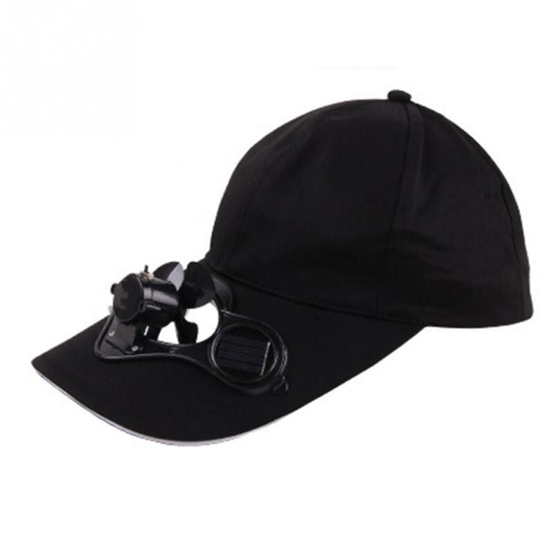 Summer Baseball Hats Men Women Solar Power Hats With Cooling Fan Strap Camping Traveling Funny Caps