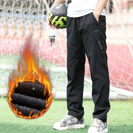 Sportwear Winter Warm pants for men Straight Fleece Thick Pants Elastic Waist Men's Fleece Pants Heavyweight Plus Size , ZA072