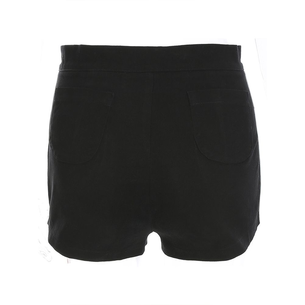 Breathable Ladies Summer Autumn Vertical Stripes High Waist Shorts Girls Simple Style Sports Shorts