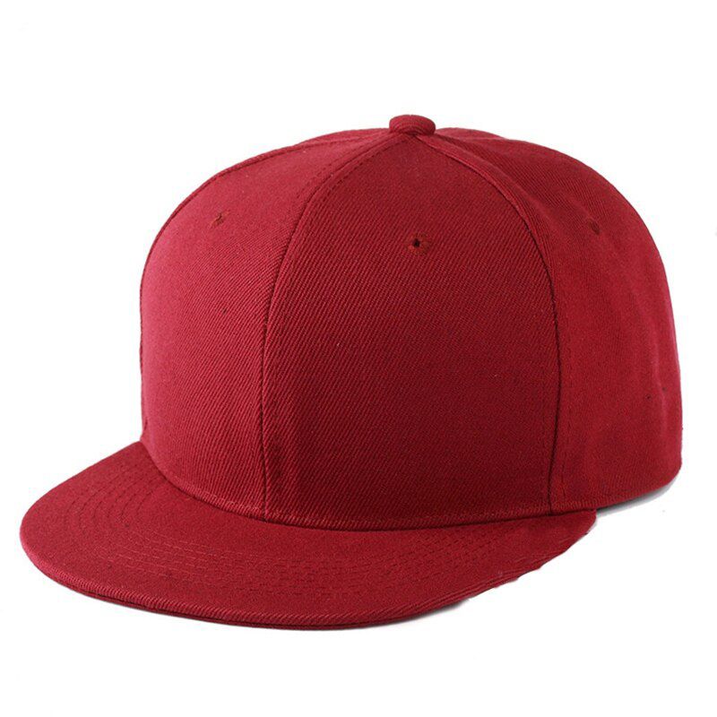 Flat Hat Baseball Cap Women Cotton Solid Color Hats Fashion Men Hip Hop Caps Adjustable Summer Spring Snapback Unisex