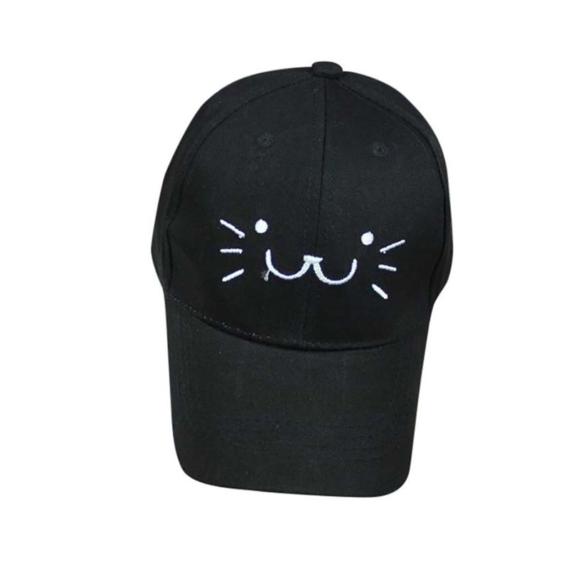 Adjustable Toddler Baby Kids Cartoon Cat Face Sanpback Baseball Hat Boy Girls Hats Caps 3~7 Age Drop Shipping Year