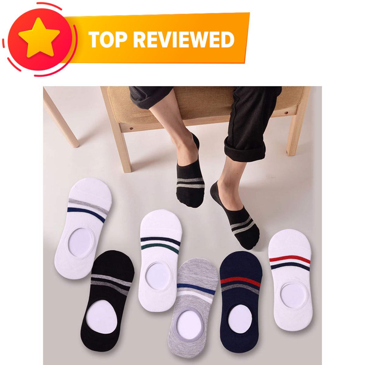 Men No Show Low Cut Loafer Sock