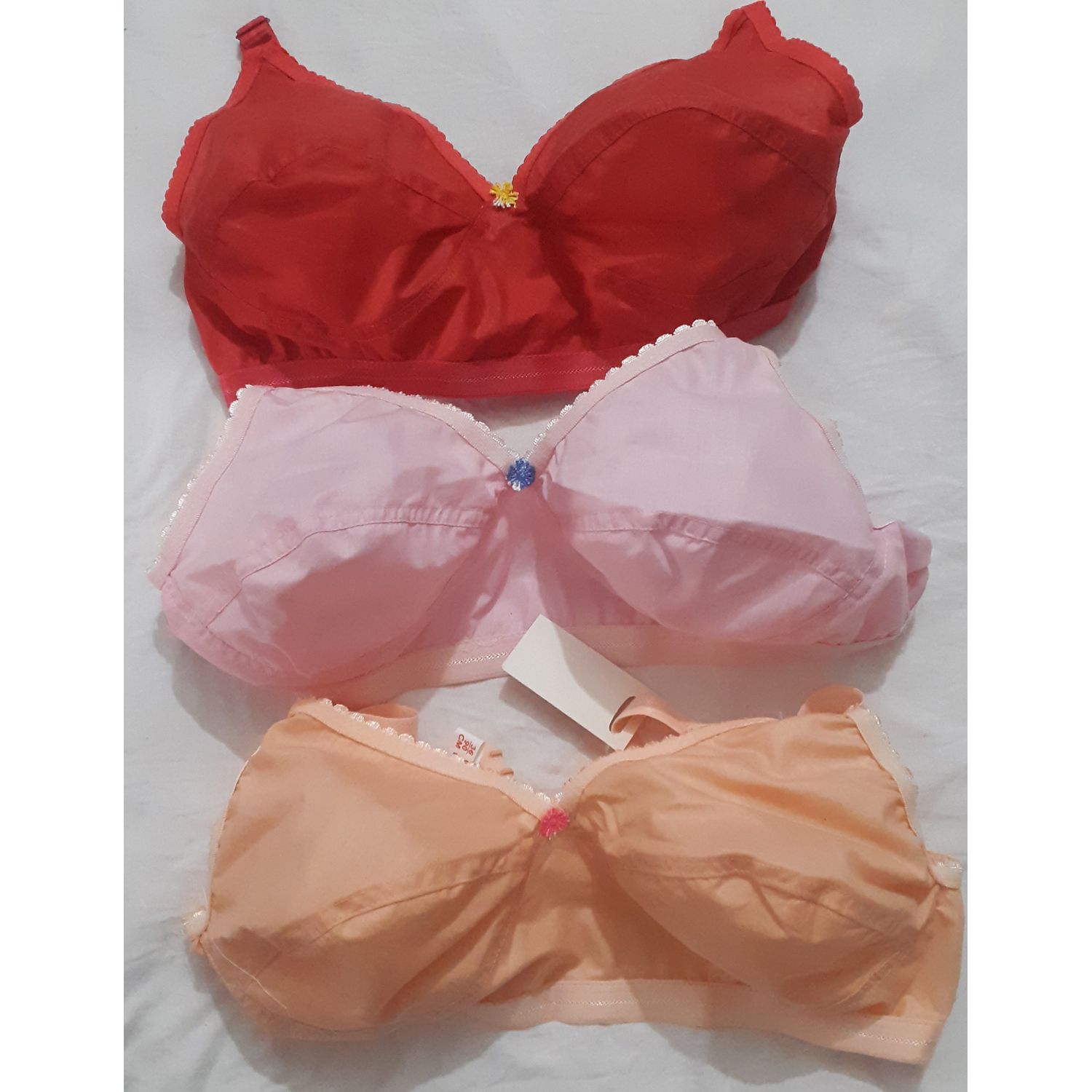 3 Piece Soft Cotton Bra  Set Comfortable bra for Women - Bra