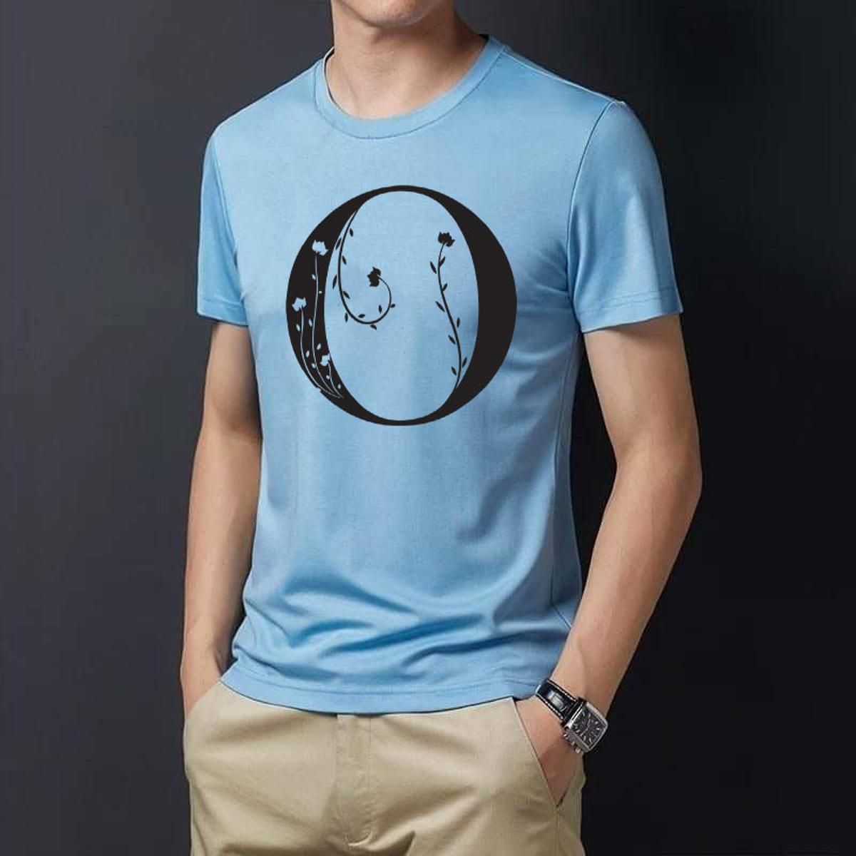 Alphabet Letter "O" T-Shirt For Men's